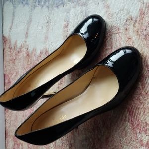 Kate Spade 7 patent leather black classic pumps heels